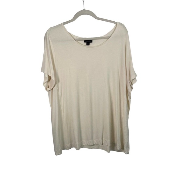 J. Jill Tops - J Jill Wearever Collection Cream Short Sleeve Tunic Top Womens XL